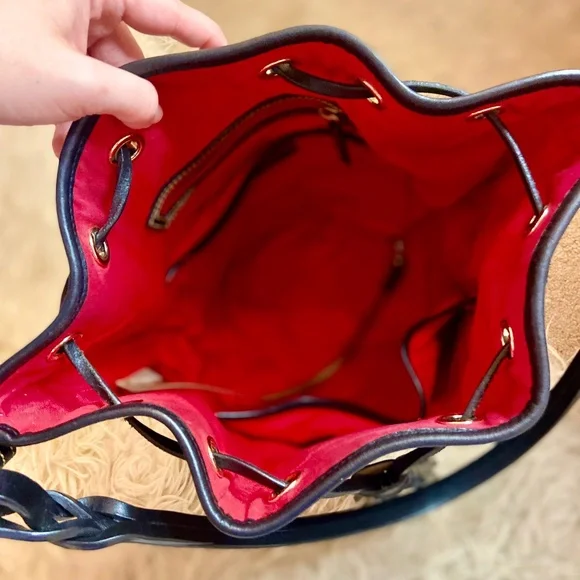 Dooney and Bourke Patent Leather Multicolor Letter Bucket Purse Women’s Bag - Picture 11 of 11